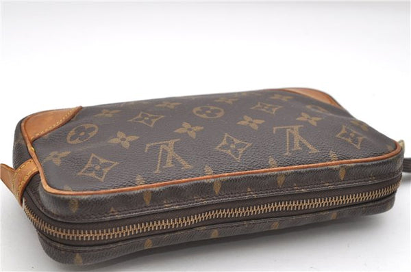Auth Louis Vuitton Monogram Marly Dragonne PM Clutch Hand Bag M51827 LV 6958D