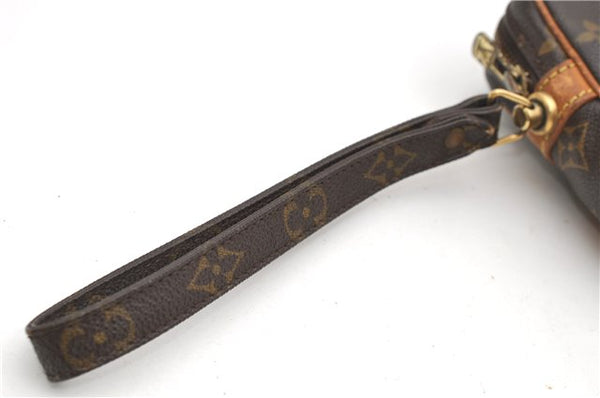 Auth Louis Vuitton Monogram Marly Dragonne PM Clutch Hand Bag M51827 LV 6958D