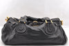 Authentic Chloe Paddington Vintage Leather Shoulder Hand Bag Purse Black 6958I