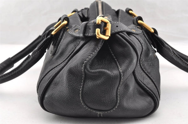 Authentic Chloe Paddington Vintage Leather Shoulder Hand Bag Purse Black 6958I