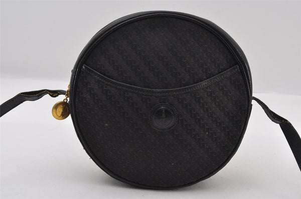 Authentic GUCCI Vintage Shoulder Cross Body Bag GG Canvas Leather Black 6960I