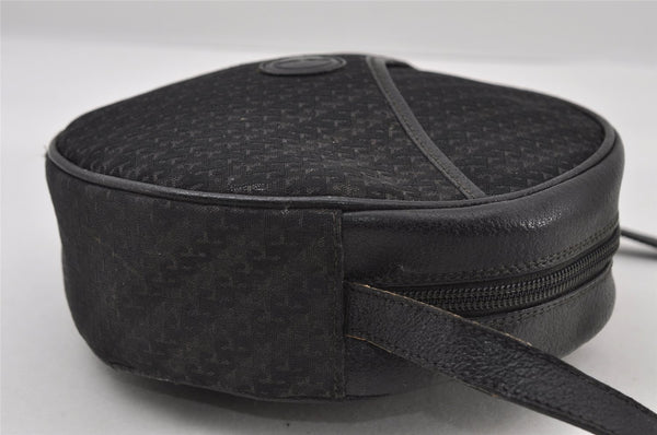 Authentic GUCCI Vintage Shoulder Cross Body Bag GG Canvas Leather Black 6960I