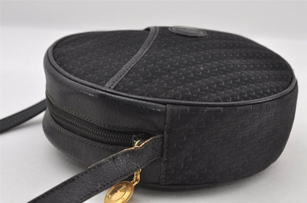 Authentic GUCCI Vintage Shoulder Cross Body Bag GG Canvas Leather Black 6960I