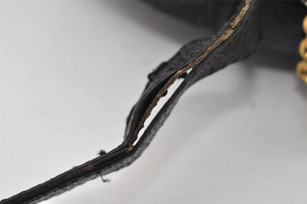 Authentic GUCCI Vintage Shoulder Cross Body Bag GG Canvas Leather Black 6960I