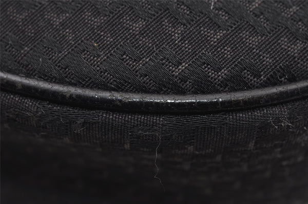 Authentic GUCCI Vintage Shoulder Cross Body Bag GG Canvas Leather Black 6960I