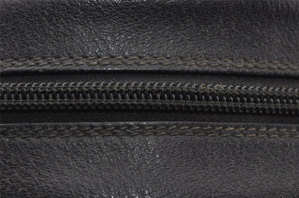 Authentic GUCCI Vintage Shoulder Cross Body Bag GG Canvas Leather Black 6960I