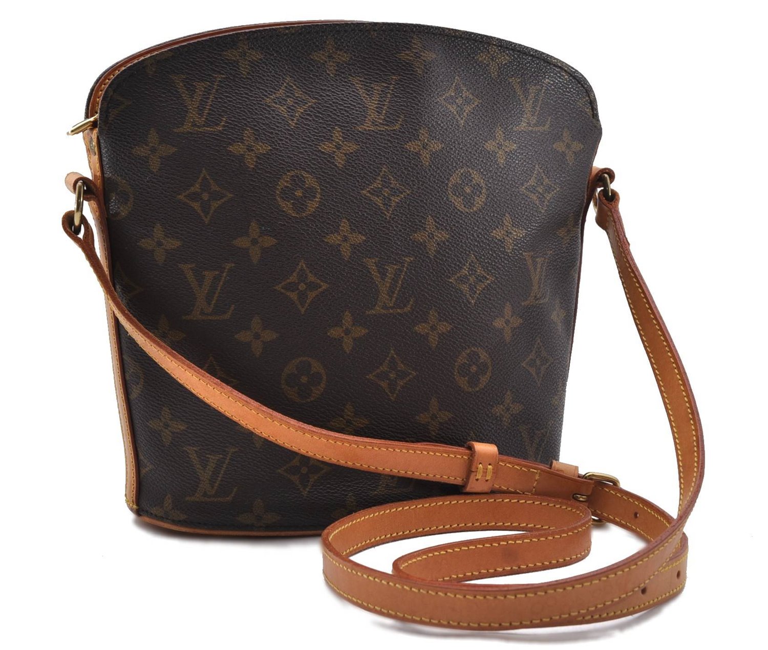 Authentic LOUIS VUITTON Monogram Drouot Shoulder Cross Body Bag M51290 LV 6961C