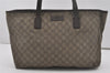 Authentic GUCCI Vintage Shoulder Tote Bag GG PVC Leather 181084 Brown 6962I
