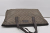 Authentic GUCCI Vintage Shoulder Tote Bag GG PVC Leather 181084 Brown 6962I