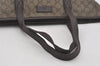 Authentic GUCCI Vintage Shoulder Tote Bag GG PVC Leather 181084 Brown 6962I