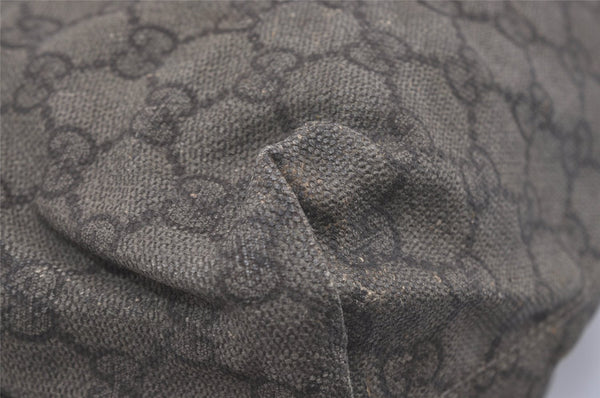 Authentic GUCCI Vintage Shoulder Tote Bag GG PVC Leather 181084 Brown 6962I