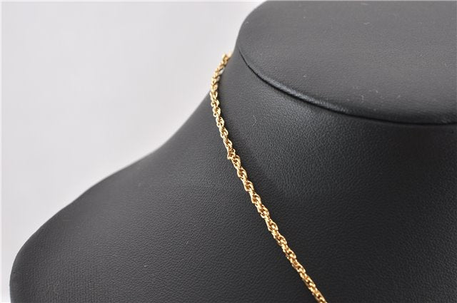 Authentic Christian Dior Gold Tone Chain Pendant Necklace CD 6963F