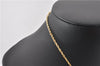 Authentic Christian Dior Gold Tone Chain Pendant Necklace CD 6963F