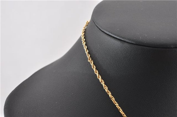 Authentic Christian Dior Gold Tone Chain Pendant Necklace CD 6963F