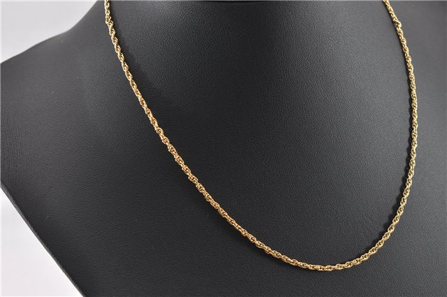 Authentic Christian Dior Gold Tone Chain Pendant Necklace CD 6963F