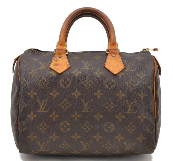 Authentic LOUIS VUITTON Monogram Speedy 25 Hand Bag M41528 LV 6968C