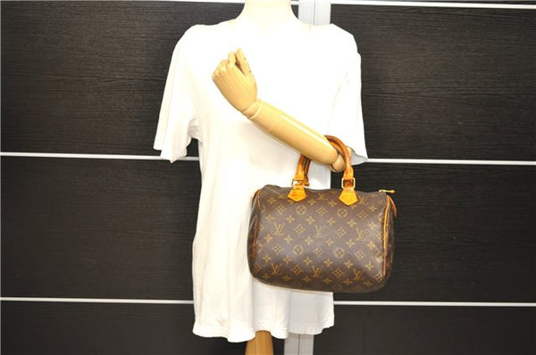 Authentic LOUIS VUITTON Monogram Speedy 25 Hand Bag M41528 LV 6968C
