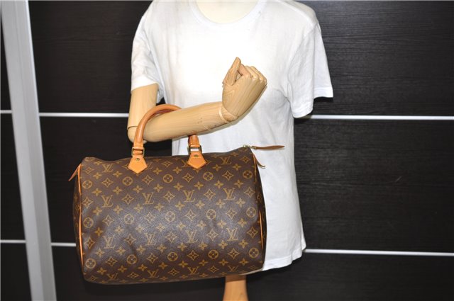 Authentic LOUIS VUITTON Monogram Speedy 35 Hand Bag Purse M41524 LV 6969C