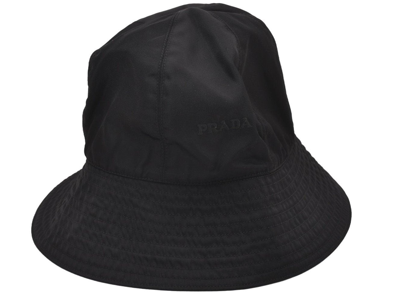 Authentic PRADA Vintage Bucket Hat Nylon Tessuto Size M 21.7