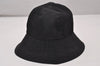 Authentic PRADA Vintage Bucket Hat Nylon Tessuto Size M 21.7" Black 6969I