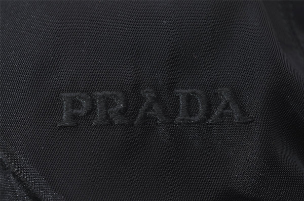 Authentic PRADA Vintage Bucket Hat Nylon Tessuto Size M 21.7" Black 6969I