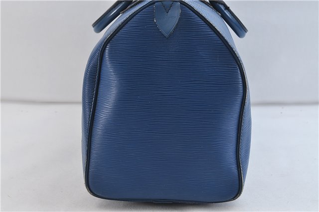 Authentic LOUIS VUITTON Epi Speedy 40 Hand Bag Blue M42985 LV 6972C