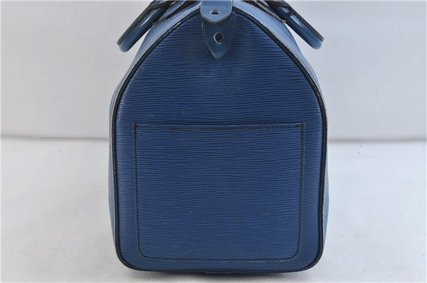 Authentic LOUIS VUITTON Epi Speedy 40 Hand Bag Blue M42985 LV 6972C