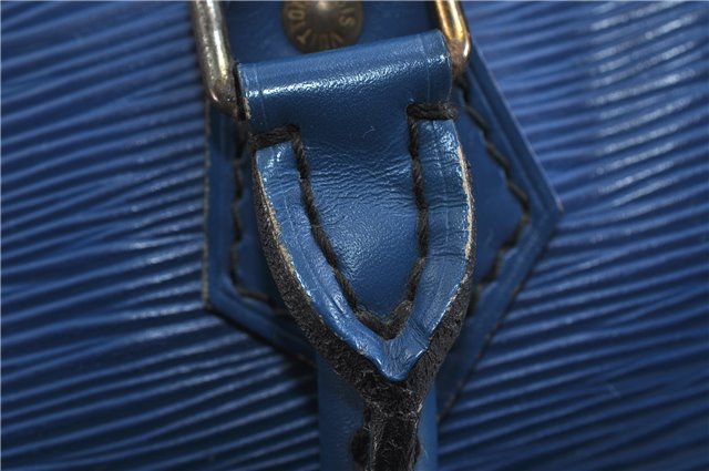 Authentic LOUIS VUITTON Epi Speedy 40 Hand Bag Blue M42985 LV 6972C