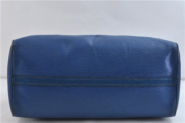 Authentic LOUIS VUITTON Epi Speedy 40 Hand Bag Blue M42985 LV 6972C