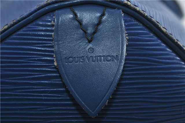 Authentic LOUIS VUITTON Epi Speedy 40 Hand Bag Blue M42985 LV 6972C