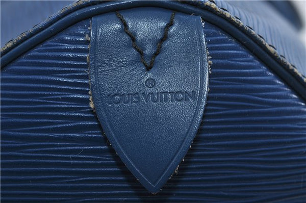 Authentic LOUIS VUITTON Epi Speedy 40 Hand Bag Blue M42985 LV 6972C