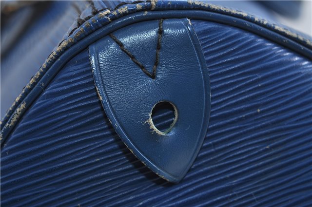 Authentic LOUIS VUITTON Epi Speedy 40 Hand Bag Blue M42985 LV 6972C