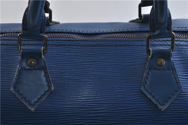 Authentic LOUIS VUITTON Epi Speedy 40 Hand Bag Blue M42985 LV 6972C