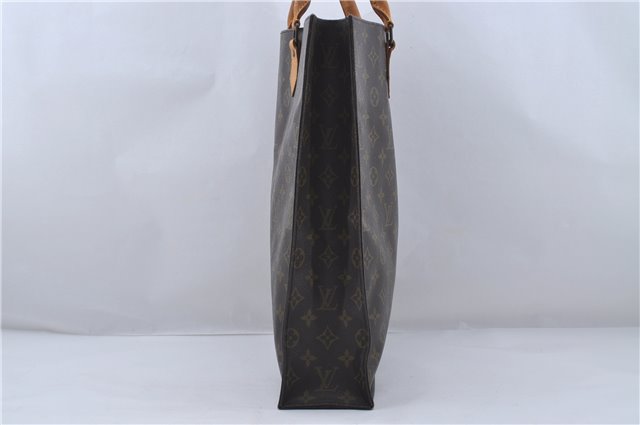 Authentic Louis Vuitton Monogram Sac Plat Hand Bag M51140 LV 6974D