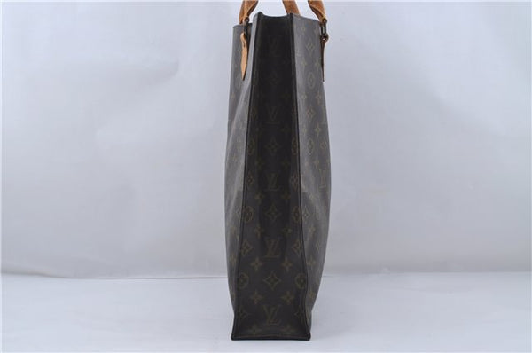 Authentic Louis Vuitton Monogram Sac Plat Hand Bag M51140 LV 6974D