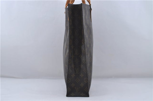 Authentic Louis Vuitton Monogram Sac Plat Hand Bag M51140 LV 6974D