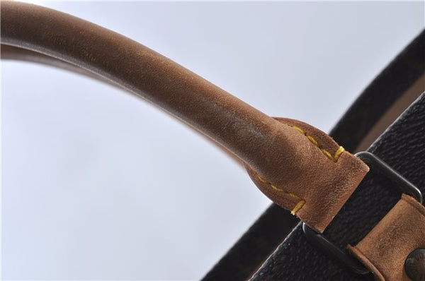 Authentic Louis Vuitton Monogram Sac Plat Hand Bag M51140 LV 6974D