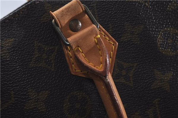 Authentic Louis Vuitton Monogram Sac Plat Hand Bag M51140 LV 6974D