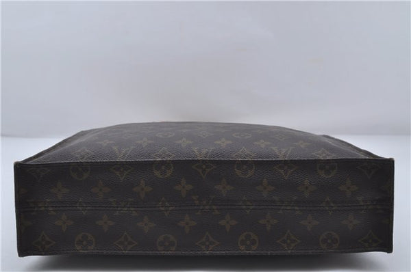 Authentic Louis Vuitton Monogram Sac Plat Hand Bag M51140 LV 6974D