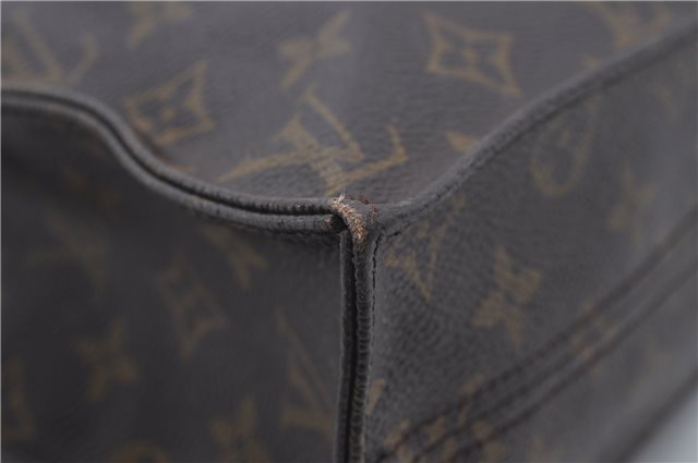 Authentic Louis Vuitton Monogram Sac Plat Hand Bag M51140 LV 6974D