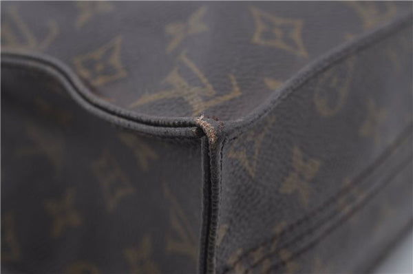 Authentic Louis Vuitton Monogram Sac Plat Hand Bag M51140 LV 6974D