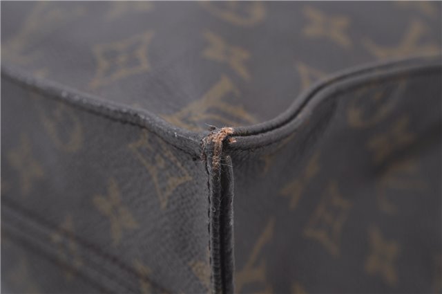 Authentic Louis Vuitton Monogram Sac Plat Hand Bag M51140 LV 6974D