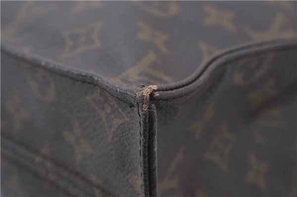 Authentic Louis Vuitton Monogram Sac Plat Hand Bag M51140 LV 6974D