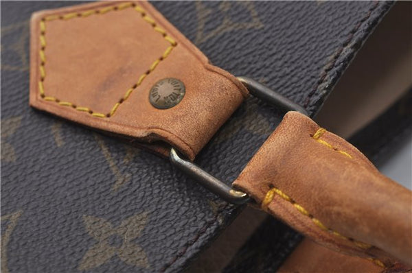 Authentic Louis Vuitton Monogram Sac Plat Hand Bag M51140 LV 6974D