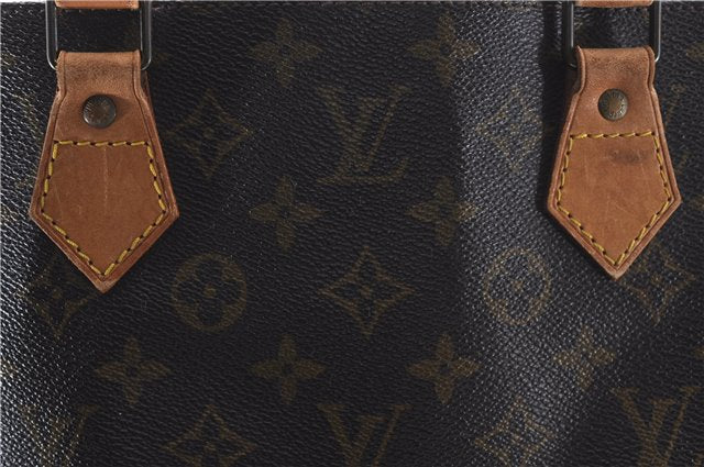 Authentic Louis Vuitton Monogram Sac Plat Hand Bag M51140 LV 6974D