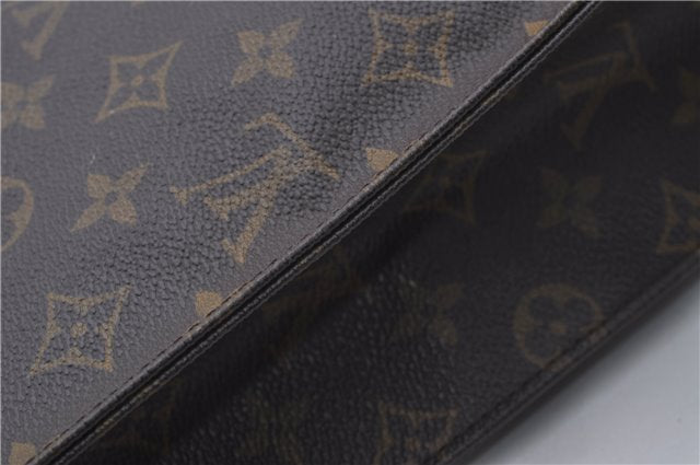 Authentic Louis Vuitton Monogram Sac Plat Hand Bag M51140 LV 6974D