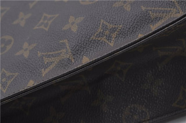 Authentic Louis Vuitton Monogram Sac Plat Hand Bag M51140 LV 6974D