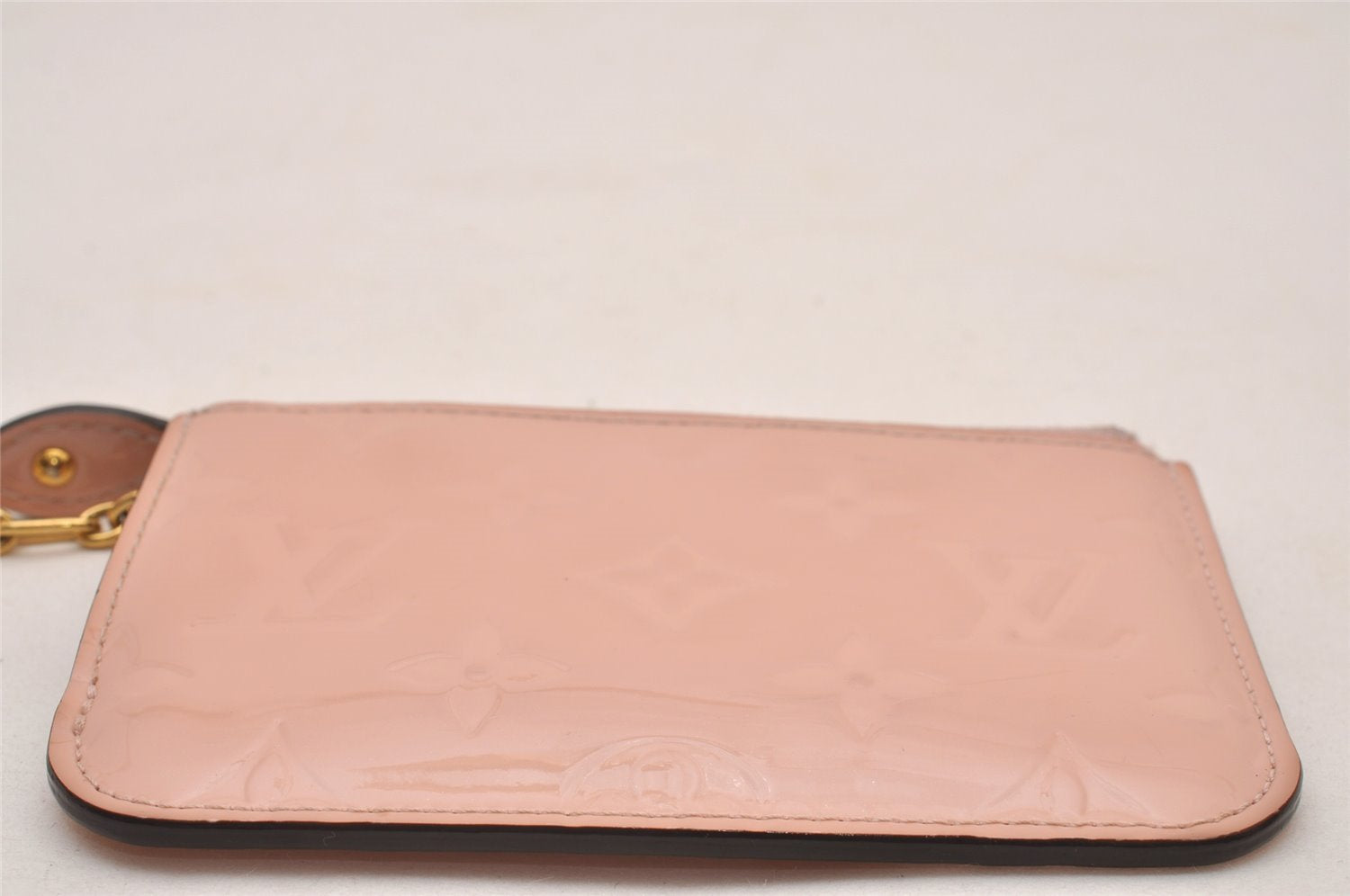 Authentic Louis Vuitton Vernis Pochette Cles NM Coin Purse Pink M61286 LV 6974I