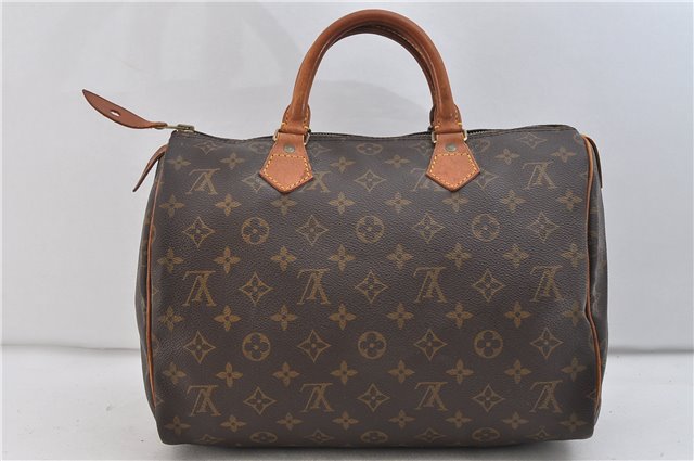 Authentic LOUIS VUITTON Monogram Speedy 30 Hand Bag Purse M41526 LV 6976C