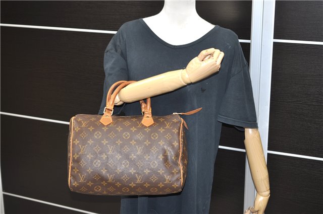 Authentic LOUIS VUITTON Monogram Speedy 30 Hand Bag Purse M41526 LV 6976C